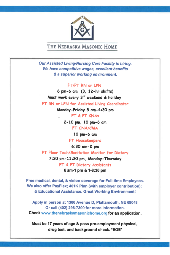 Masonic help wanted