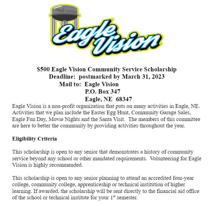 Eagle vision scholarship
